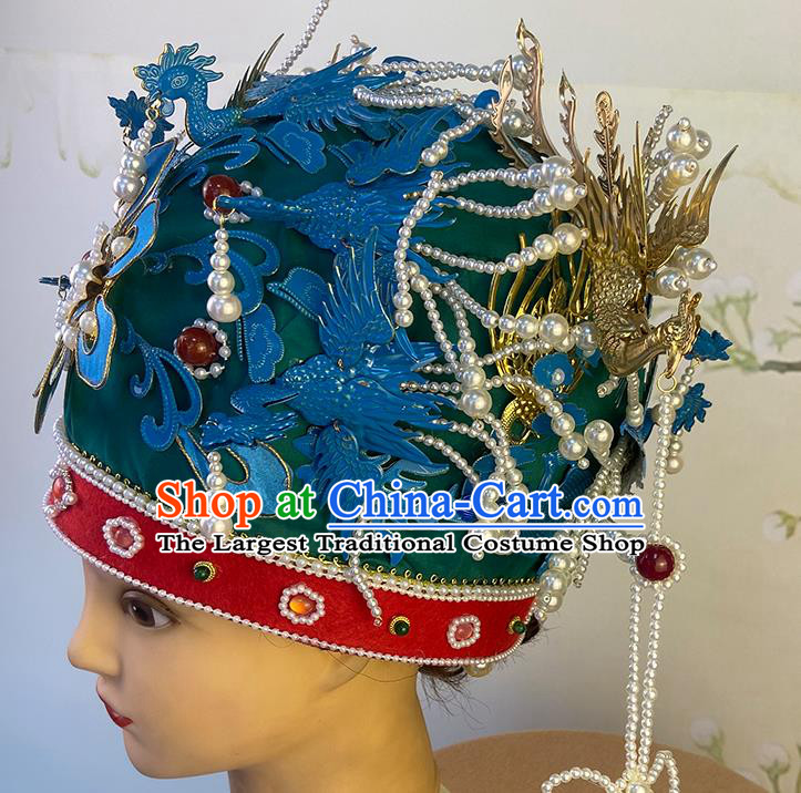 China Ancient Drama Wedding Headdress Ming Dynasty Noble Woman Phoenix Coronet Traditional Hanfu Hair Accessories