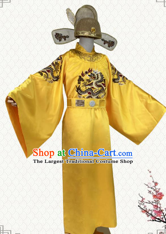 China Ancient Empress Yellow Imperial Robe Apparels Drama Zhao Kungyin Clothing Song Dynasty Monarch Garment Costumes
