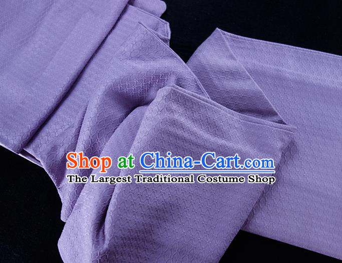 Japan Classical Rattan Pattern Iromuji Kimono Clothing Young Lady Garment Costume Traditional Purple Silk Yukata Dress