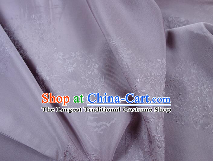 Japan Classical Pattern Iromuji Kimono Clothing Elderly Woman Garment Costume Traditional Lilac Silk Yukata Dress