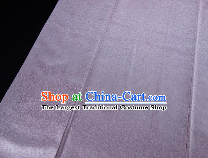 Japan Traditional Lilac Silk Yukata Dress Classical Pattern Iromuji Kimono Clothing Elderly Woman Garment Costume