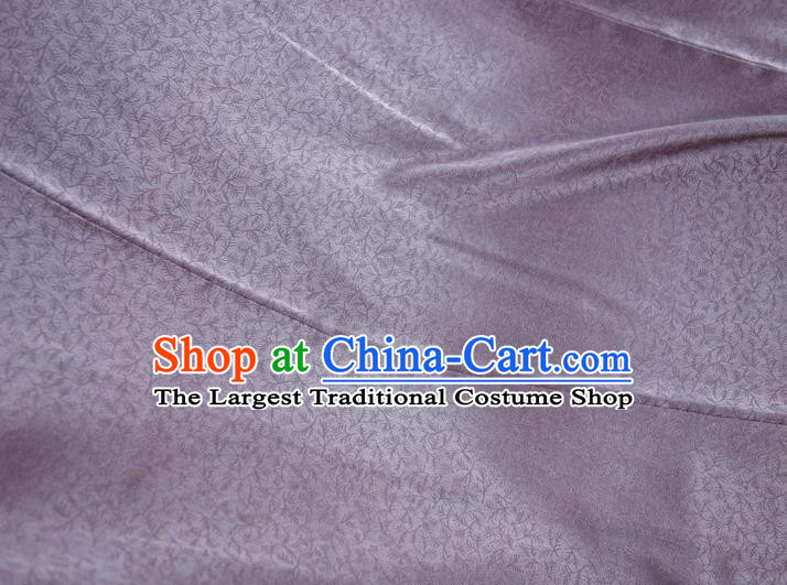 Japan Traditional Lilac Silk Yukata Dress Classical Pattern Iromuji Kimono Clothing Elderly Woman Garment Costume