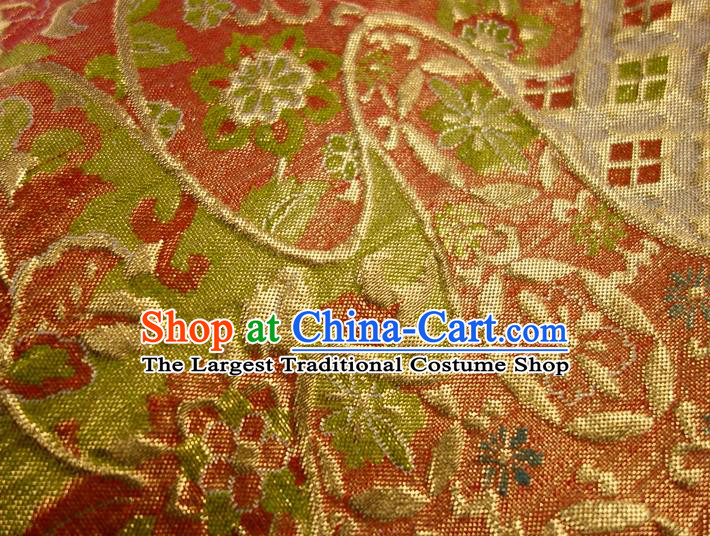 Japanese Traditional Yukata Robe Golden Brocade Belt Classical Flowers Pattern Wafuku Waistband Kimono Dress Corset Accessories
