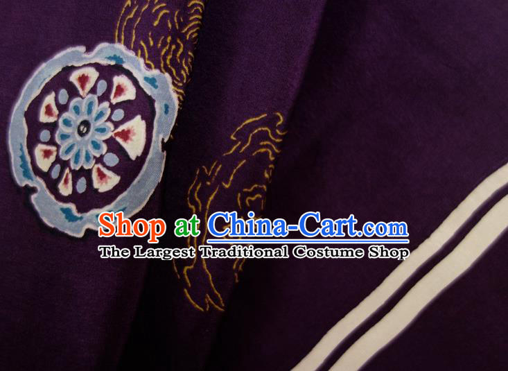 Japanese Kimono Dress Nagoya Corset Accessories Traditional Yukata Robe Purple Belt Classical Pattern Wafuku Waistband