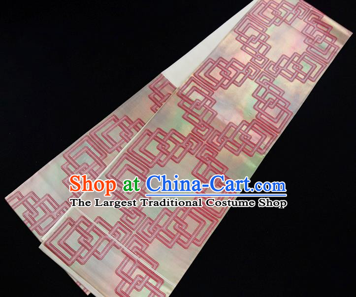 Japanese Nagoya Kimono Dress Corset Accessories Traditional Yukata Robe Brocade Belt Classical Pattern Wafuku Waistband