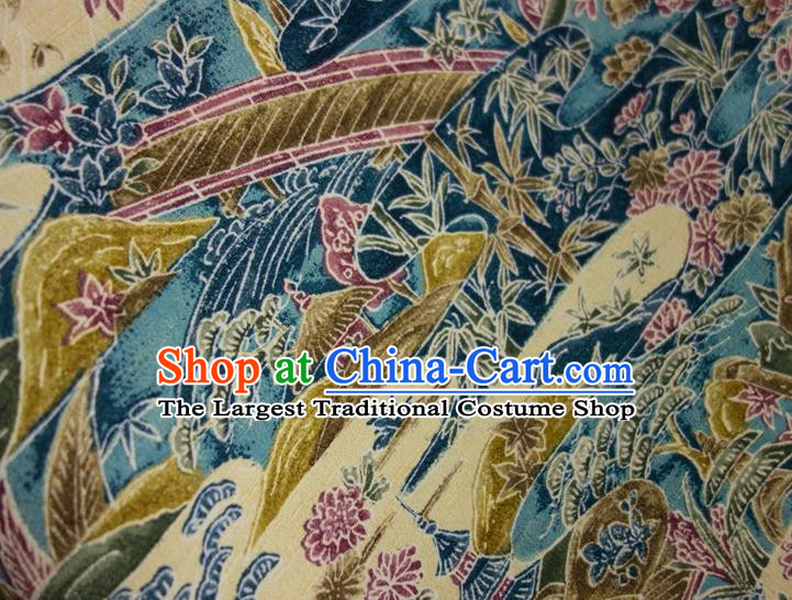 Japanese Classical Bridge Pattern Wafuku Waistband Fabric Kimono Dress Corset Accessories Traditional Yukata Robe Belt Brocade
