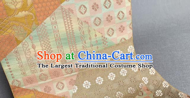 Japanese Summer Kimono Dress Corset Accessories Traditional Yukata Robe Golden Brocade Belt Classical Royal Pattern Wafuku Waistband