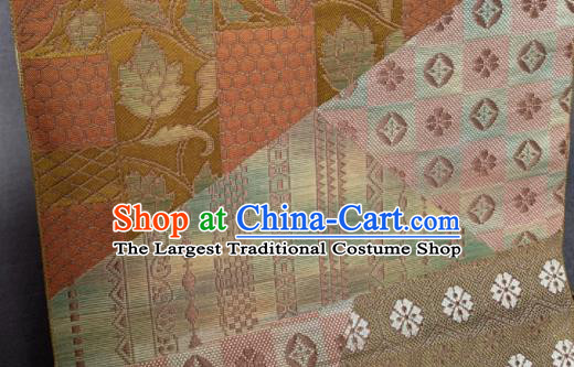 Japanese Summer Kimono Dress Corset Accessories Traditional Yukata Robe Golden Brocade Belt Classical Royal Pattern Wafuku Waistband