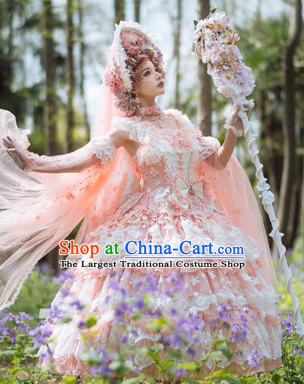 Top Cosplay Princess Props Baroque Wedding Sceptre Stage Show Flowers Mace Handmade Bride Accessories