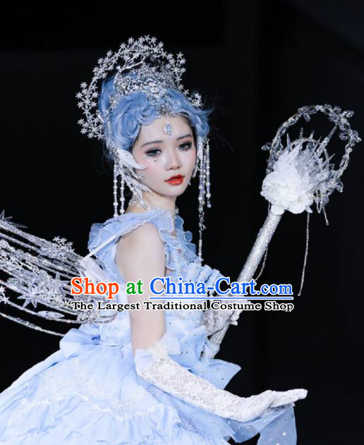 Top Princess Crystal Sceptre Stage Show Mace Handmade Queen Accessories Cosplay Fairy Props