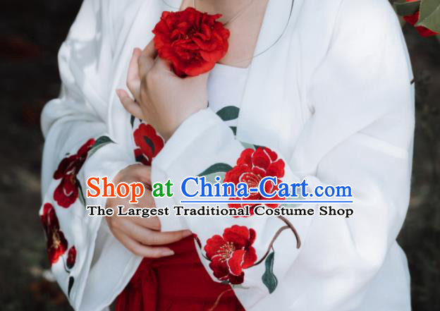China Song Dynasty Young Woman Hanfu Dress Attires Ancient Beauty Garment Costumes Traditional Civilian Female Historical Clothing