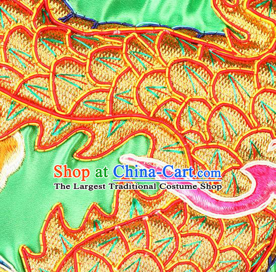 China Beijing Opera Takefu Clothing Traditional Opera Embroidered Green Mantle Sichuan Opera Guan Yu Cape