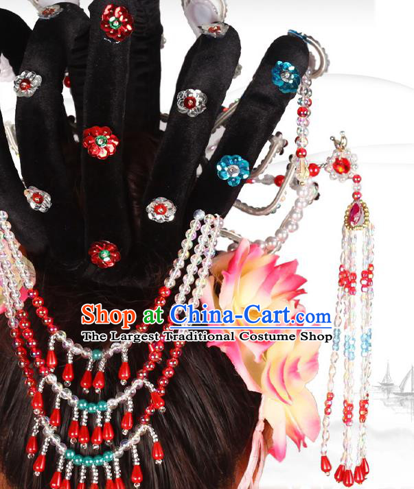Chinese Handmade Opera Hair Accessories Peking Opera Hua Tan Headpieces Beijing Opera Noble Lady Phoenix Hair Crown Headdress