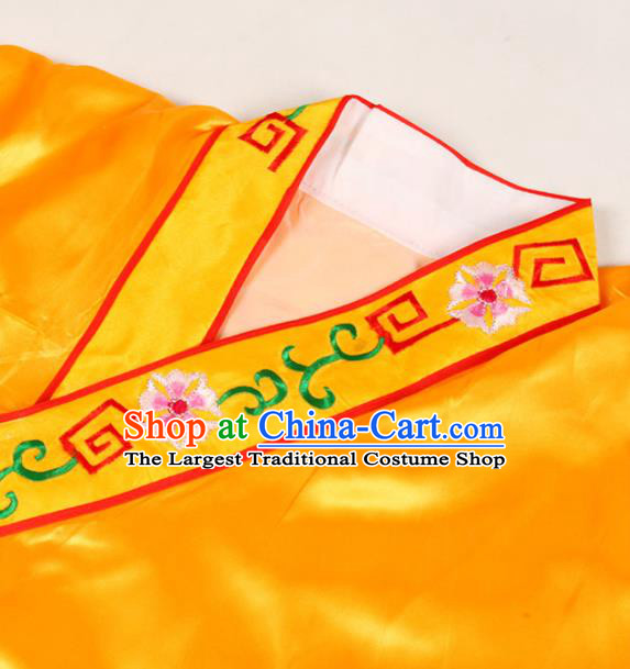 China Traditional Martial Arts Yellow Outfits Cosplay Water Margin Hero Wu Song Costumes Beijing Opera Wusheng Clothing