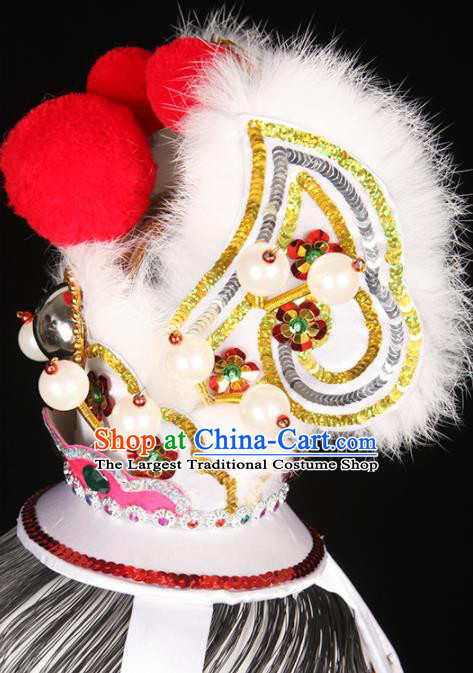 Chinese Handmade Chaozhou Opera Prince Headpieces Beijing Opera Xiaosheng Hair Accessories Ancient Noble Childe White Hairdo Crown