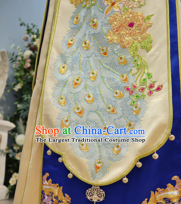 China Ancient Bridegroom Clothing Traditional Wedding Garment Costumes Male Tang Suits Golden Mandarin Jacket and Grey Long Robe