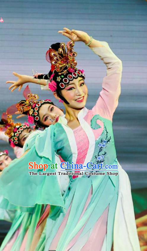Chinese Female Group Dance Clothing Classical Dance Water Sleeve Dress Stage Performance Outfits Opera Dance Garment Costumes