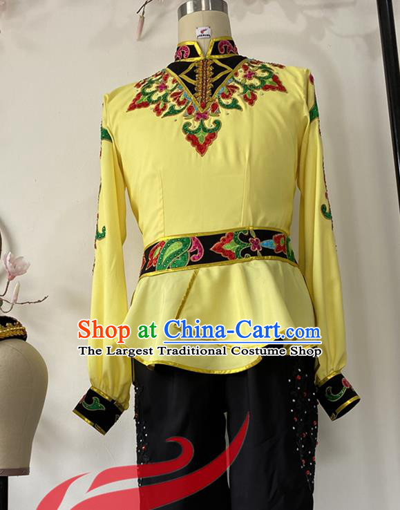 Chinese Uyghur Nationality Male Clothing Ethnic Group Dance Uniforms Xinjiang Minority Performance Garment Costumes