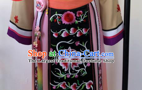 Chinese Qiang Nationality Folk Dance Costumes Sichuan National Minority Woman Clothing Ethnic Stage Performance Dress Outfits