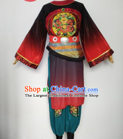 Chinese Zhong Kui Solo Dance Clothing Classical Dance Garment Costumes Male Stage Performance Outfits