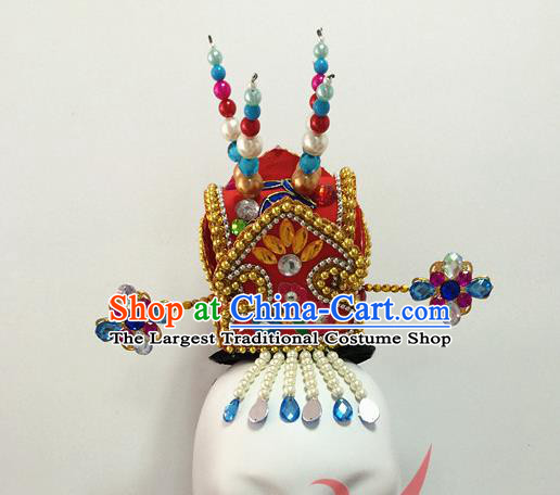 Top China Ethnic Dance Hair Accessories Minority Female Group Dance Hair Crown Korean Nationality Stage Performance Headwear