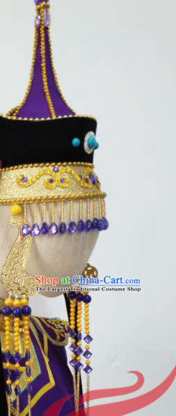 Top China Zang Nationality Female Dance Hat Ethnic Stage Performance Headdress Tibetan Minority Queen Headwear