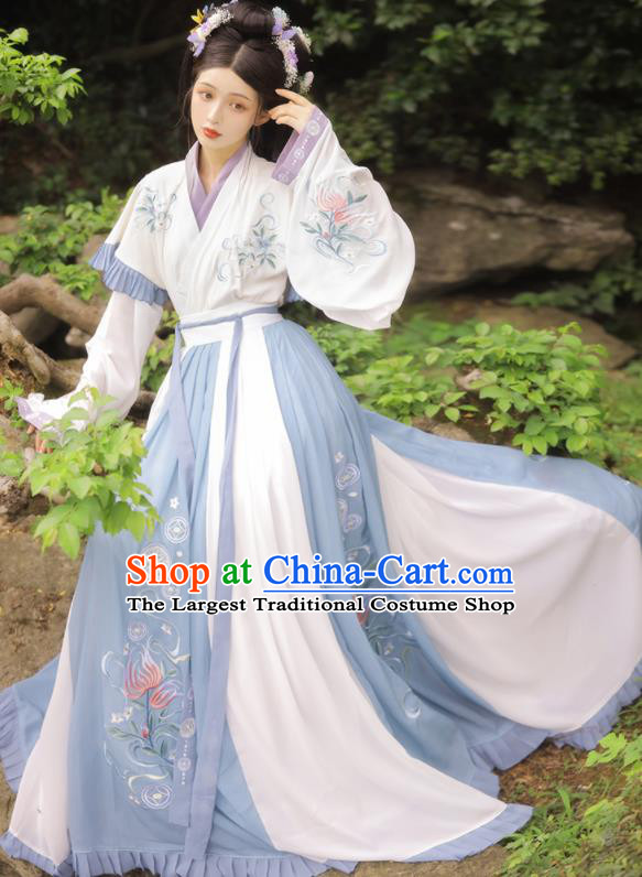 China Jin Dynasty Princess Dress Garments Ancient Court Lady Historical Costumes Traditional Drama Hanfu Clothing for Women