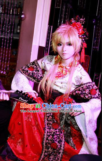 Custom Cosplay Onmyoji Kimono Dress Halloween Fancy Ball Garment Costume Japanese Warrior Clothing