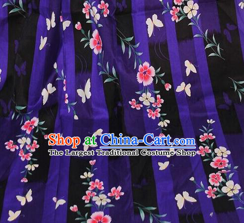 Custom Japanese Geisha Furisode Kimono Japan Cosplay Queen Printing Butterfly Blue Dress Clothing Courtesan Garment Costume