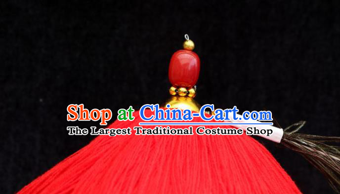 Chinese Qing Dynasty Official Headdress Peking Opera Royal Highness Hat Ancient Manchu Prince Headwear