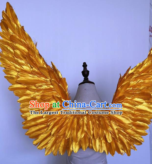Custom Miami Catwalks Back Decorations Cosplay Fairy Golden Little Wings Halloween Performance Props Carnival Parade Accessories