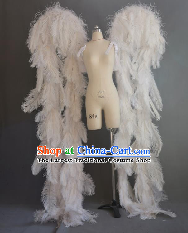 Custom Halloween Cosplay Giant Wing Stage Show Props Christmas Performance Deluxe Feather Wings Miami Catwalks Back Decoration Accessories