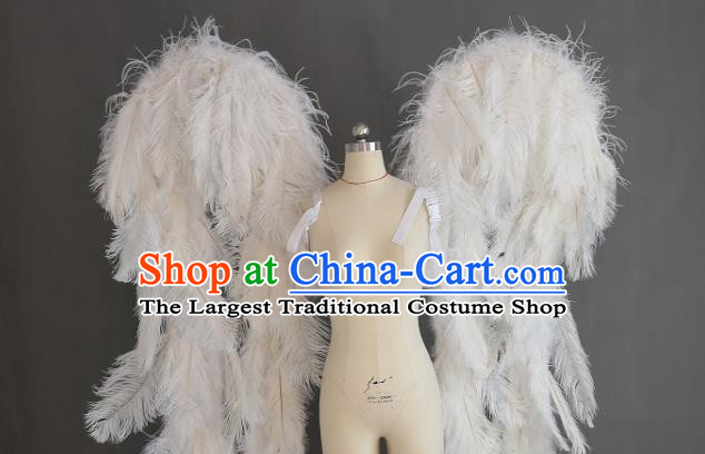 Custom Halloween Cosplay Giant Wing Stage Show Props Christmas Performance Deluxe Feather Wings Miami Catwalks Back Decoration Accessories