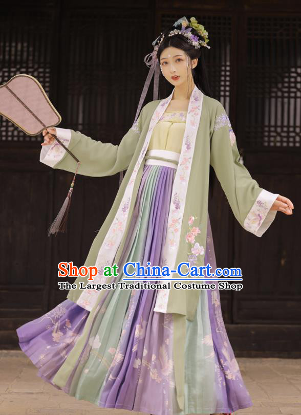 China Traditional Historical Garment Costumes Ancient Nobility Lady Hanfu Dress Song Dynasty Palace Princess Clothing