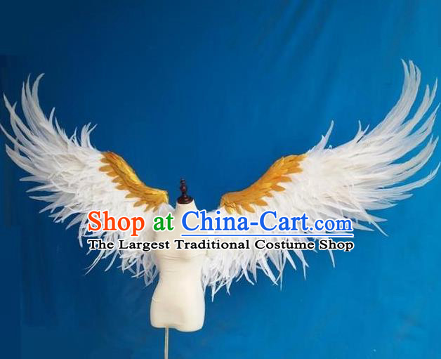 Custom Cosplay Angel Deluxe Feather Wings Halloween Fancy Ball Props Carnival Catwalks Accessories Miami Parade Show Decorations