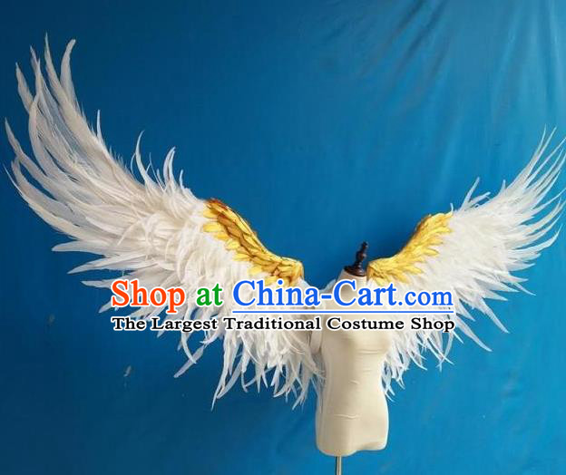 Custom Cosplay Angel Deluxe Feather Wings Halloween Fancy Ball Props Carnival Catwalks Accessories Miami Parade Show Decorations