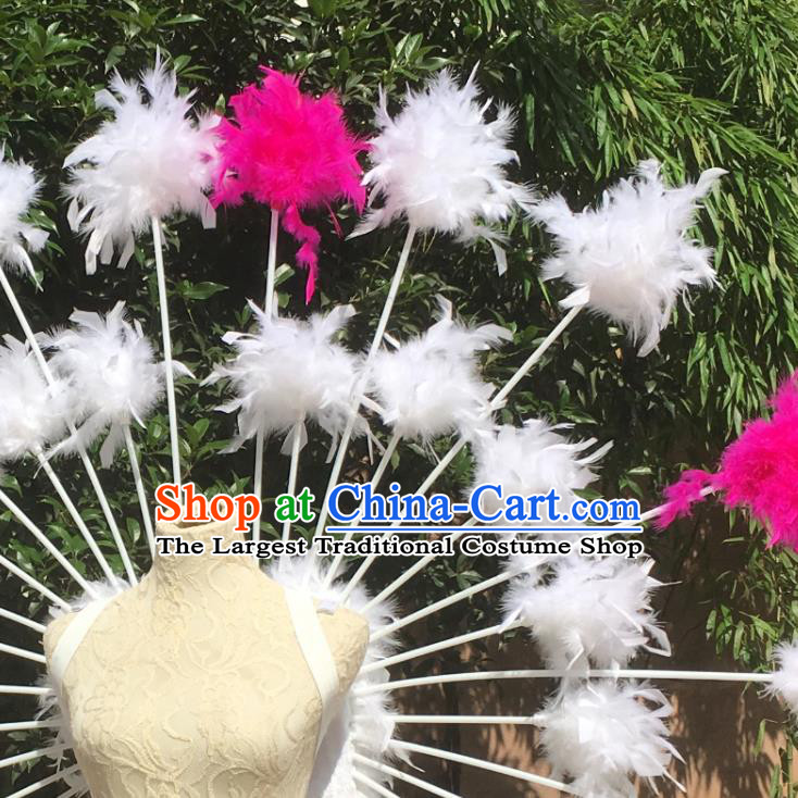 Custom Carnival Dance Back Accessories Miami Catwalks Wear Christmas Performance Props Halloween Cosplay Angel Feather Wings