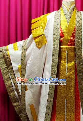 Chinese Puppet Show Swordsman Garment Costumes Ancient Royal King Robe Uniforms Traditional Cosplay Emperor Clothing