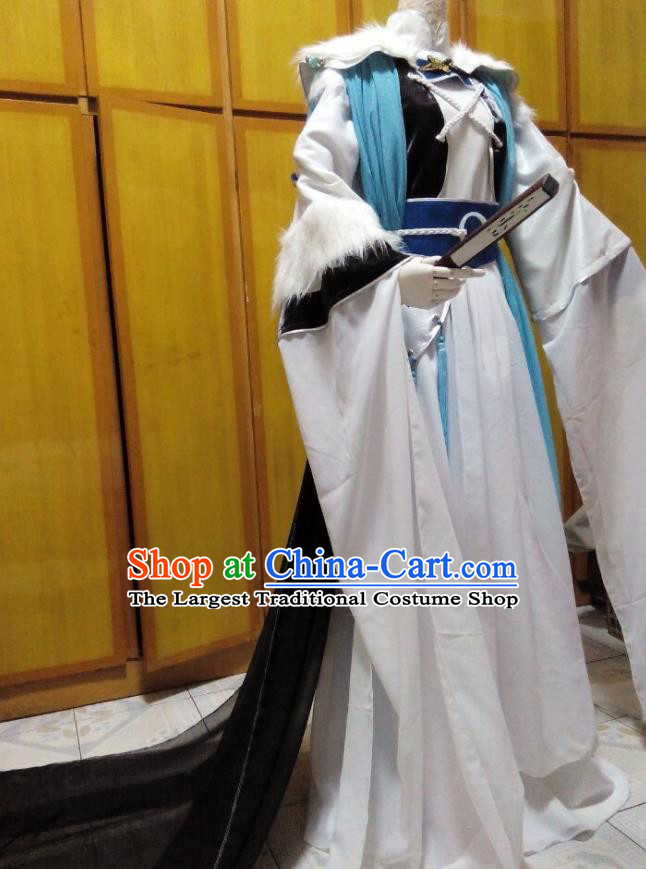 Chinese Traditional Cosplay Young Knight Clothing Puppet Show Swordsman Garment Costumes Ancient Taoist Robe Uniforms