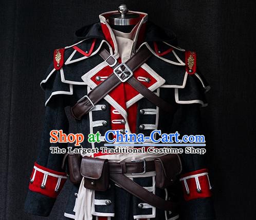 Custom Cosplay Knight Clothing European Prince Garment Costumes Western Assassin Black Suits