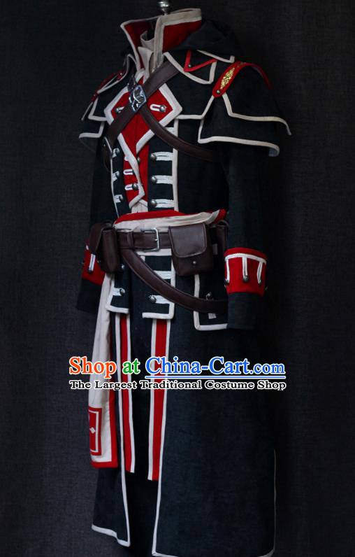 Custom Cosplay Knight Clothing European Prince Garment Costumes Western Assassin Black Suits