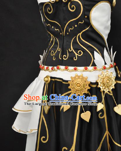 Top Cosplay Fairy Dress Game Character Swordswoman Garment Costume Traditional Chivalrous Lady Clothing