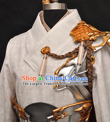 Chinese Ancient Swordsman Armor Uniforms Traditional Cosplay Young Knight Clothing Swords of Legends Warrior Ge Xuan Garment Costumes