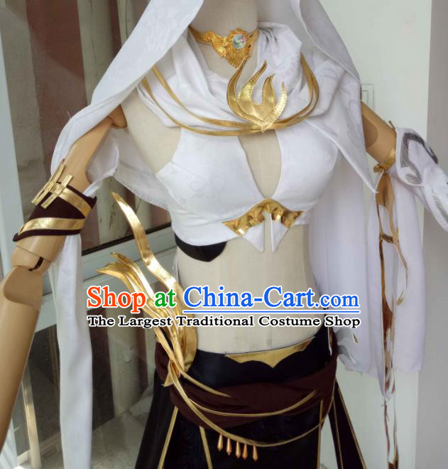 China Ancient Swordswoman Clothing Cosplay Female Knight Dress Outfits Traditional JX Online Garment Costumes
