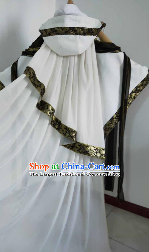 Chinese Puppet Show Monk Warrior Garment Costumes Ancient Chivalrous Knight Uniforms Traditional Cosplay Swordsman Clothing