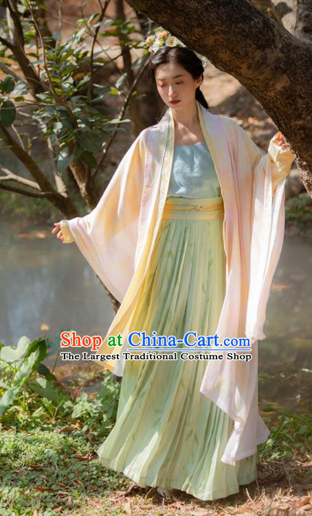 China Traditional Noble Lady Hanfu Dresses Song Dynasty Young Beauty Garment Costumes Ancient Female Historical Clothing Complete Set