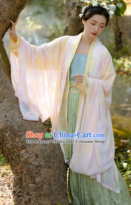 China Traditional Noble Lady Hanfu Dresses Song Dynasty Young Beauty Garment Costumes Ancient Female Historical Clothing Complete Set