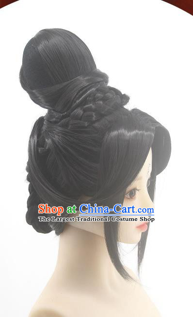 Chinese Cosplay Swordswoman Hair Accessories Ancient Bride Wigs Headwear Traditional Hanfu The Untamed Jiang Yanli Hairpieces