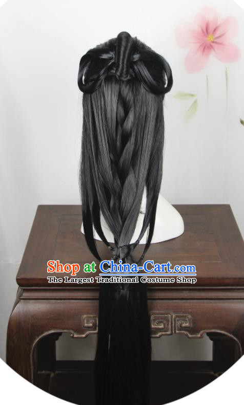 Chinese Cosplay Fairy Princess Hair Accessories Ancient Swordswoman Wigs Headwear Traditional Hanfu Young Beauty Hairpieces