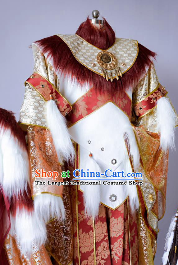 Custom China Puppet Show Royal King Clothing Ancient Swordsman Garment Costumes Cosplay Young General Outfits